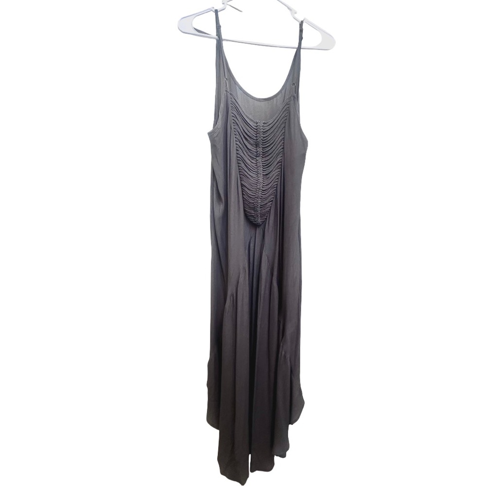 Cleobella Charcoal Gray Strappy High Low Dress
